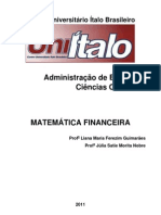 APOSTILA DE MATEMÁTICA FINANCEIRA UNIÍTALO 2011-PROFa LIANA GUIMARÃES