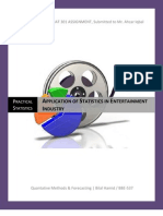 Application of Statistics in Entertainment Industry