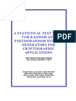 NIST: Statistical Test Suite For Random and Pseudo-Random