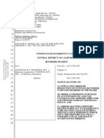 (C) Order Granting Debtors' Motion Pursuant To Bankruptcy Code Section 1121 (D) Extending The Exclusive Periods in Which Only The Debtors May File A Chapter 11 Plan and Solicit Acceptances Thereto