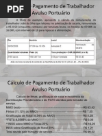 Cálculo de Pagamento de Trabalhador Avulso Portuário