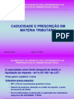 Caducidade e Prescrição em Matéria Fiscal