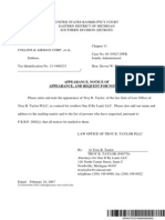 Appearance, Notice of Appearance, and Request For Notices: X:/Clients/One If by Land/appearance (Troy Taylor)