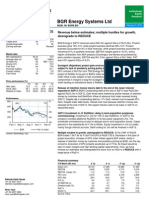 BGR Energy Systems LTD: Revenue Below Estimates Multiple Hurdles For Growth, Downgrade To REDUCE