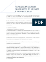 Guía Rápida para Escribir Monólogos Cómicos en 10 Pasos de Paco Bárcenas