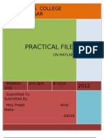 Matlab Practical File