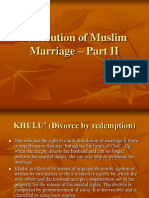 Dissolution of Muslim Marriage Â " Part II