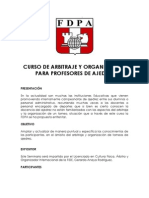 Curso de Arbitraje y Organización para Profesores de Ajedrez