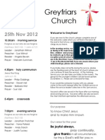 Greyfriars Church Bulletin