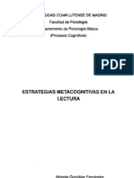 Estrategias Metacognitivas de Lectura