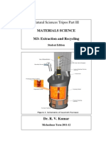 Natural Sciences Tripos Part III: Materials Science M3: Extraction and Recycling