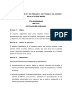 Reglamento de La Ley Que Regula El Uso y Manejo Del Cianuro en La Actividad Minera