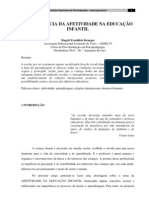 A Relevancia Da Afetividade Na Educação Infantil - Psicologia