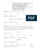 Juegos Y Problemas 2012: I Olimpiada Recreativa de Matemática