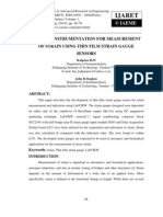 Virtual Instrumentation For Measurement of Strain Using Thin Film Strain Gauge Sensors