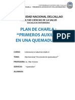 Plan de Charla Quemados PREVENCION