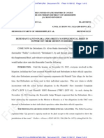 MS ECF 79 - 2012-11-30 - TVDPM - HI Defendants Supp Brief in Support of MTD