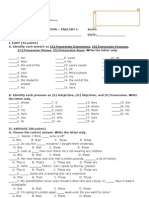 Third Quarter Exam English 4