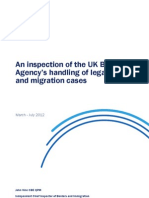 An Inspection of The UK Border Agency's Handling of Legacy Asylum and Migration Cases