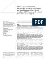 Ante's (1926) Law Revisited A Systematic Review On Survival Rates and Complications of Fixed Dental Prostheses (FDPS) On Severely Reduced Periodontal Tissue Support