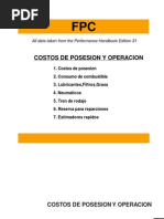 Costos de Posecion y Operacion