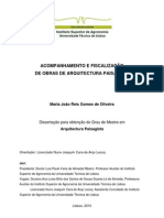 Tese de Mestrado - Acompanhamento e Fiscalização de Obras de Arquitectura Paisagistica