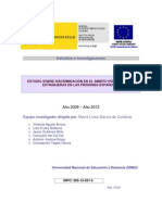 Estudios Sobre Discriminacion en El Ámbito Penitenciario. Extranjeras en Las Prisiones Españolas. 2012