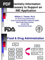 Chemistry Information Necessary To Support An IND Application