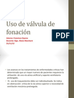 Uso de Válvula de Fonación