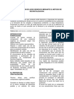 Informe de Recristalizacion