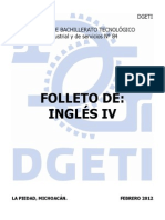 Folleto de Inglés Iv 2012