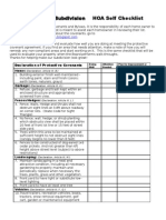 Stonegate HOA Self Checklist