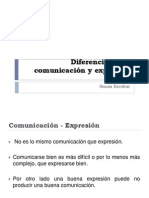 Diferencia Entre Comunicación y Expresión. ICC