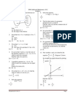 SPM Additional Mathematics 2012 P1