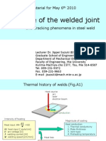 Structure of Welded Joint and Cracking Phenomena in Steel Weld