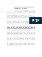 Acta de Instalaciòn Del Comité Especial de Evaluación de Personal de La MPC para La Selección Del Personal Cas Año 2013