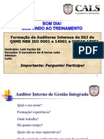 Slides Formação de Auditores Internos Sgi