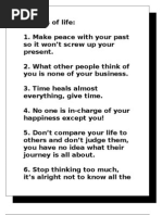 7 Rules in Life