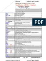 HTML Tag Reference