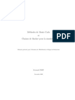 Méthodes de Monte Carlo Et Chaînes de Markov Pour La Simulation