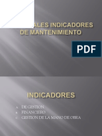 Principales Indicadores de Mantenimiento