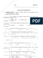 Exam in Analytic Geometry With Answers