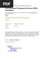 SAP DMS Installation Document