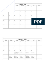 Practice Calendar 2009