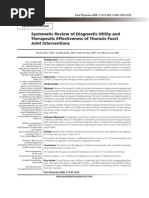 Systematic Review of Diagnostic Utility and Therapeutic Effectiveness of Thoracic Facet Joint Interventions