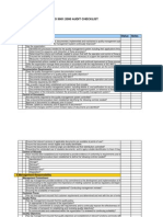 Iso 9001:2000 Audit Checklist: 4 Quality Management System Status Notes