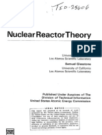 Nuclear Reactor Theory