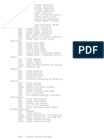 SAP Functional Transaction Codes