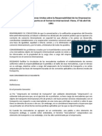 Convención de Las Naciones Unidas Sobre La Responsabilidad de Los Empresarios de Terminales de Transporte en El Comercio Internacional. Viena, 17 de Abril de 1991