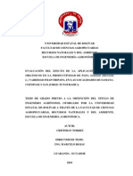 Evaluación Del Efecto de La Aplicación de Abono Orgánico en La Producción de Papa (Solanum Tuberosum L.) Variedad INIAP-FRIPAPA